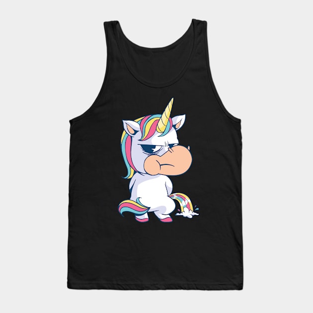 Unicorn Pee A Rainbow Tank Top by JFDesign123